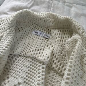 Zara See Through Button Up